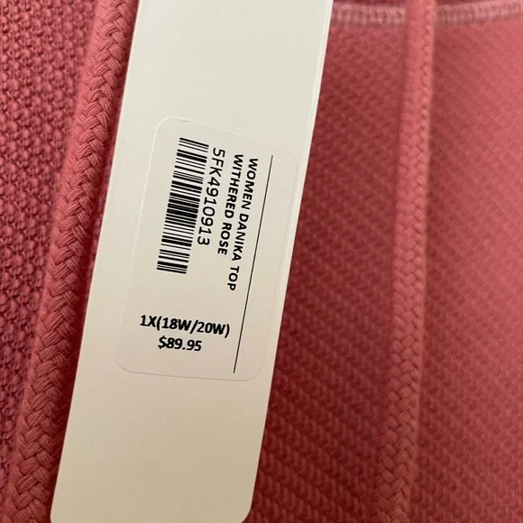 Soft Surroundings Comfy Danika Top in Withered Rose - waffle knit - Picture 9 of 9